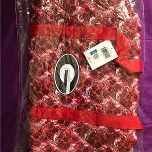 Red and Black Patterned Blanket